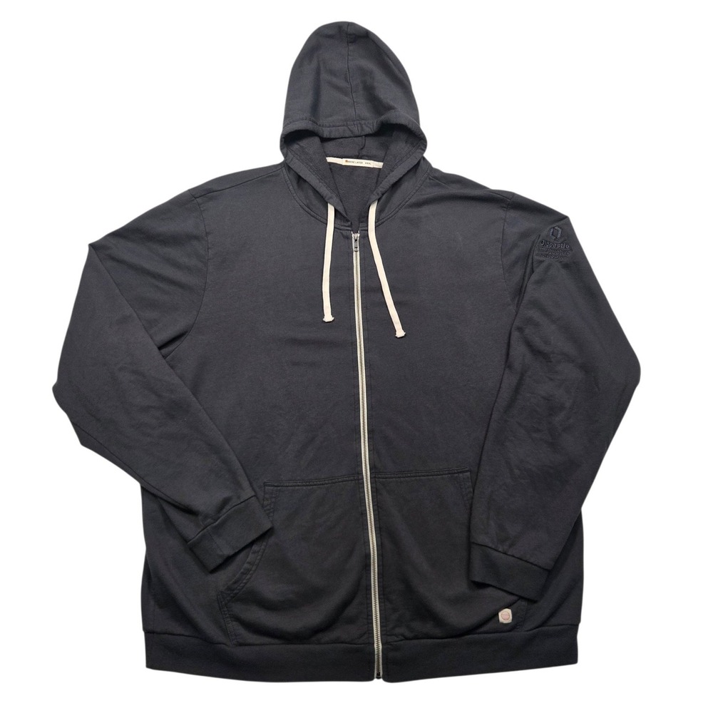 Marine Layer Zip Up Hoodie Mens 3XL Dark Charcoal Oldcastle Infrastructure Logo